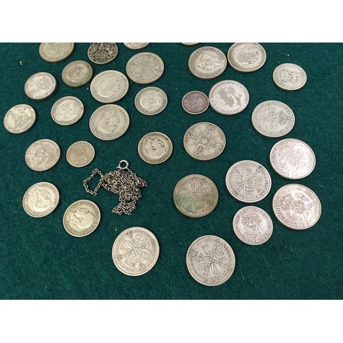 235 - A quantity of .500 low grade silver coins.