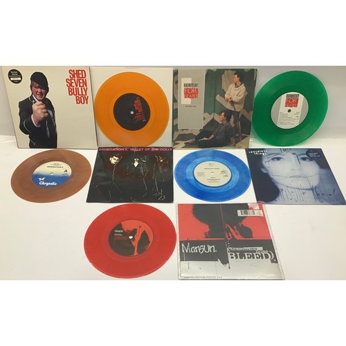 131 - VARIOUS ROCK / PUNK / INDIE 7” SINGLES. This great selection includes coloured vinyl releases and ha... 