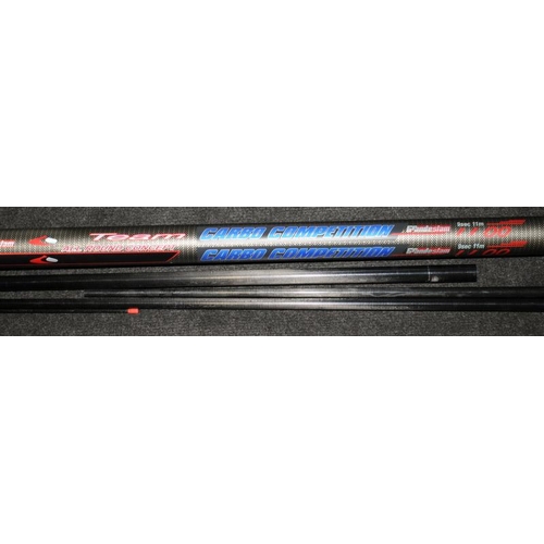 165 - Two competition carbon fibre fishing poles, A Daiwa ZRI 1100 and a Grande Slam Carbo Competition. Ne... 