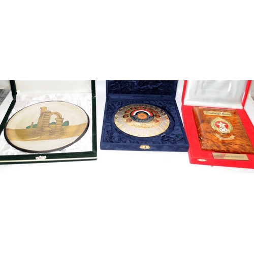 145 - Large collection of mainly Middle-Eastern military related awards and plaques, mostly in presentatio... 