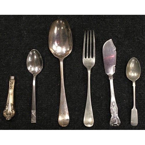 500 - Large collection of silver and silver plated flatware.