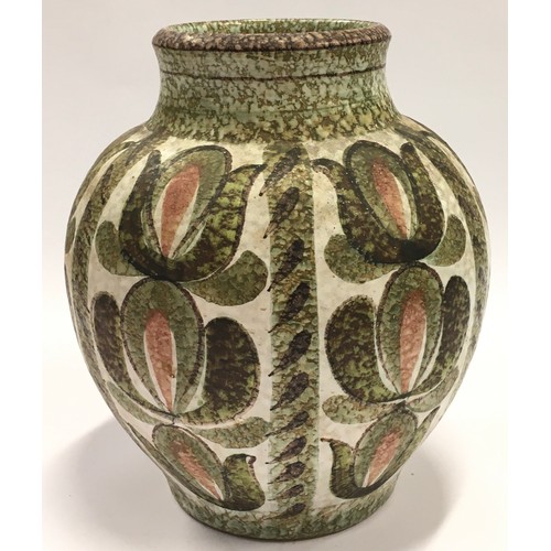 48 - Denby mid 20th century studio pottery vase designed by Glyn Colledge approx 22cm tall.