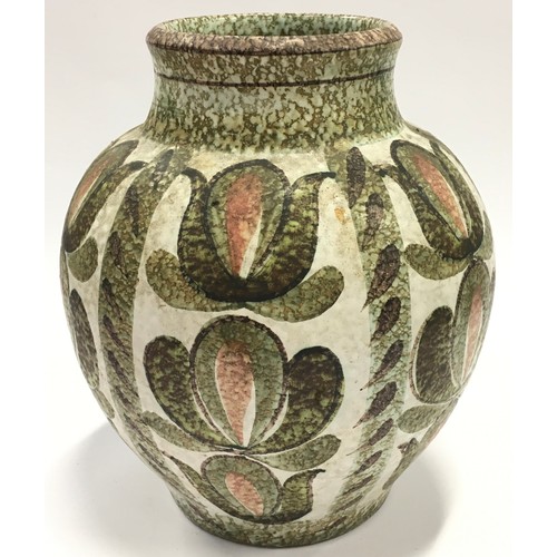 48 - Denby mid 20th century studio pottery vase designed by Glyn Colledge approx 22cm tall.