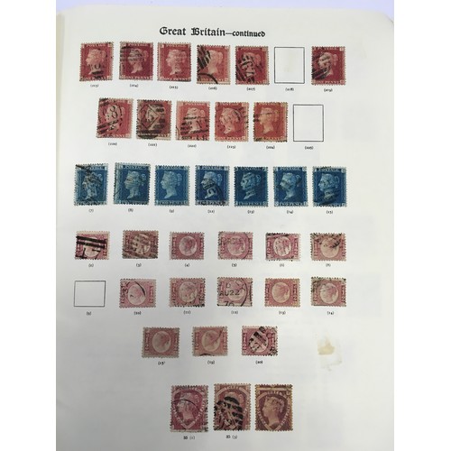 183 - Large red Stanley Gibbons album  containing a large collection of quality world stamps (world 1st co... 