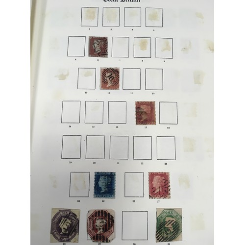 183 - Large red Stanley Gibbons album  containing a large collection of quality world stamps (world 1st co... 