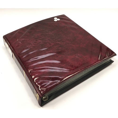 165 - Wine coloured Folder containing collection of GB postal history stamps (ref 180).