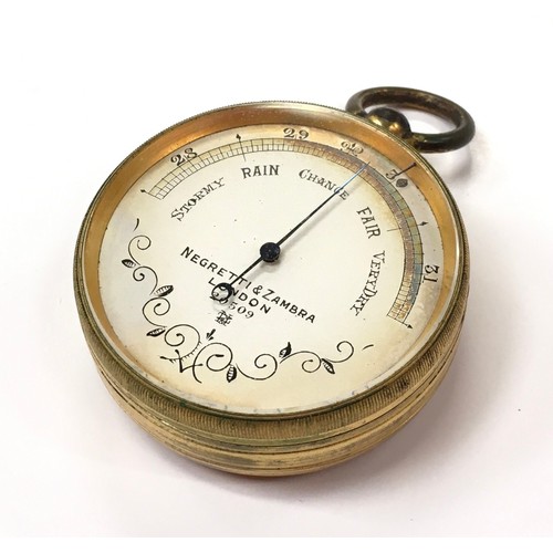 151 - Negretti and Zambra pocket barometer London C1905