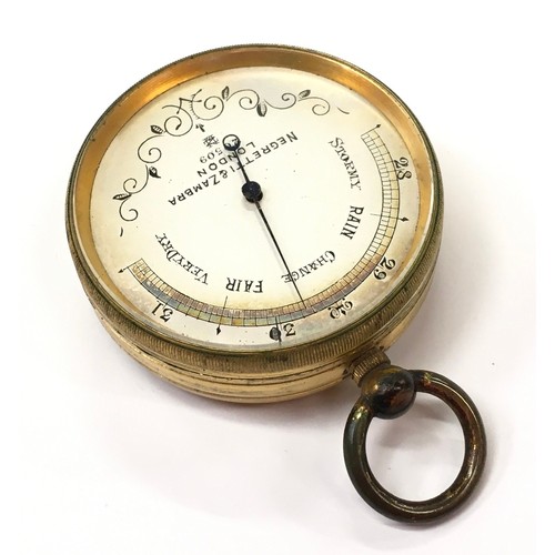 151 - Negretti and Zambra pocket barometer London C1905