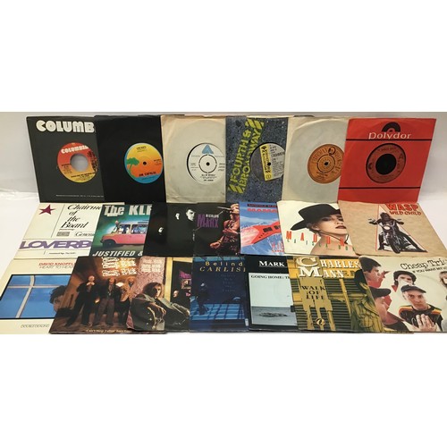 219 - BOX OF VARIOUS GENRE 7” SINGLES. In this set of singles we find mainly decades of 70’s and 80’s viny... 