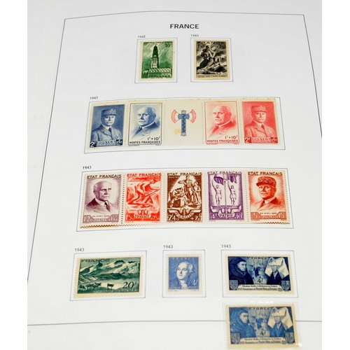 182 - Exceptional album of french postage stamps. Davo France No1 album with very few omissions. (172)