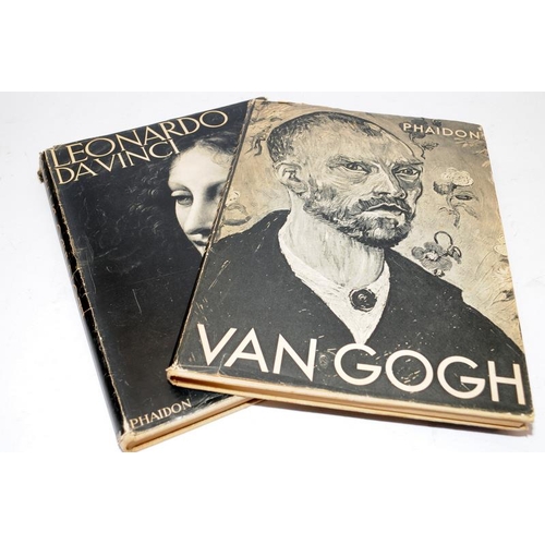 217 - A selection of vintage books to include Phaidon Press books on Da Vinci and Van Gogh.