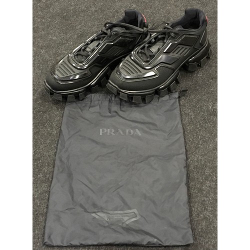 1 - A pair of Prada Cloudbust Thunder trainers , Black Size 9 with Prada Dust bag.