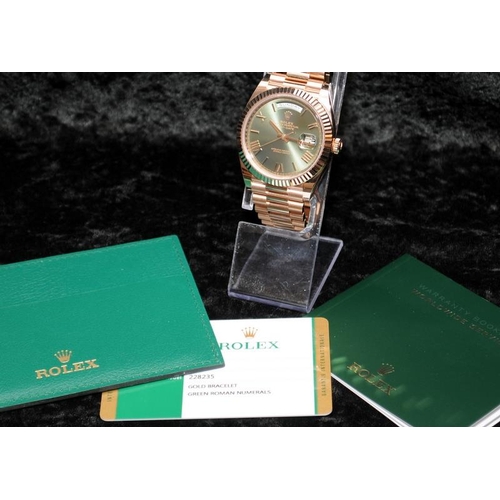 19 - Stunning anniversary edition Rolex Oyster Perpetual Day-Date Superlative Chronometer featuring rare ... 