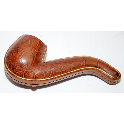 253 - Quality antique Barling's pipe with hallmarked silver collar and curved butterscotch amber stem. Pre... 