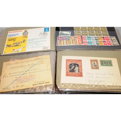 164 - Album of stamps and postmarked envelopes from various countries including early examples. Examine (3... 