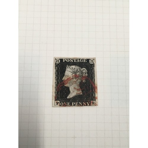 163 - Two albums of stamps to include a penny black with three clear margins.