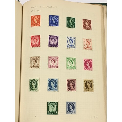 163 - Two albums of stamps to include a penny black with three clear margins.