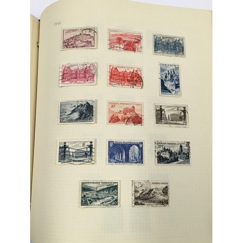 163 - Two albums of stamps to include a penny black with three clear margins.