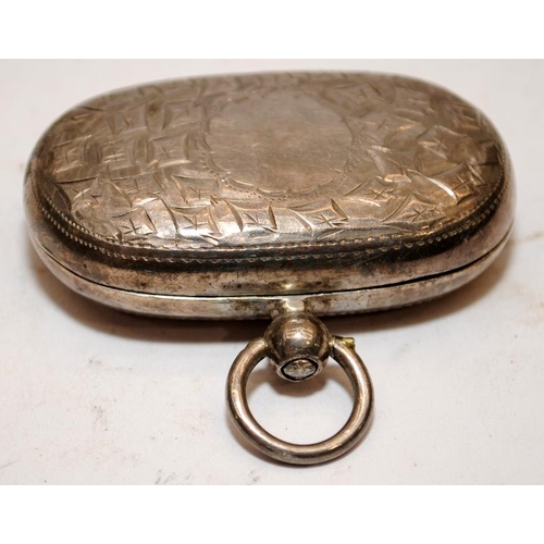 320 - Antique sterling silver Sovereign and half Sovereign coin case. Hallmarked Birmingham 1906.