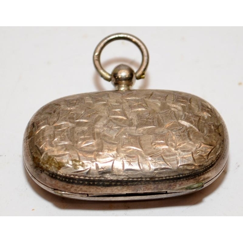 320 - Antique sterling silver Sovereign and half Sovereign coin case. Hallmarked Birmingham 1906.