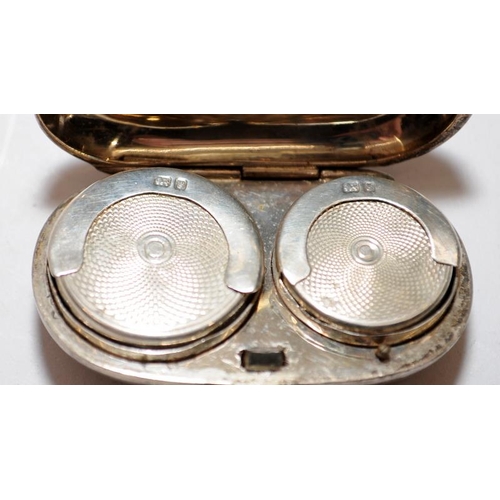 320 - Antique sterling silver Sovereign and half Sovereign coin case. Hallmarked Birmingham 1906.