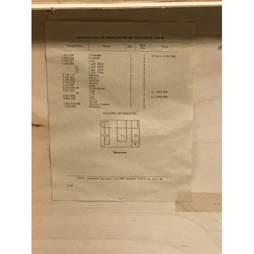 292 - Vintage Astronomer Telescope in case together with tripod. Not checked for completeness.
