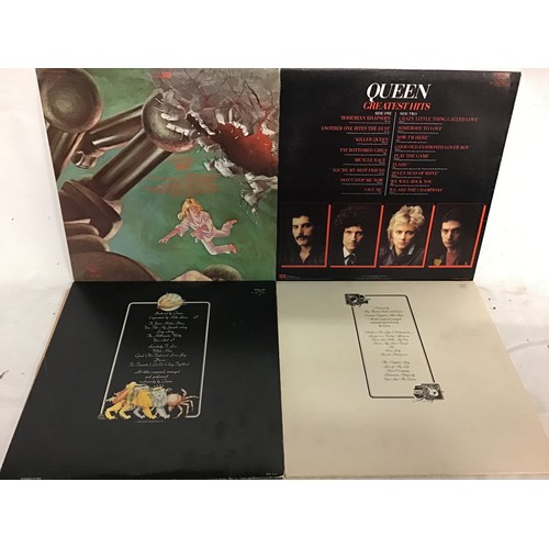 60A - QUEEN VINYL ALBUMS X 4. Great titles here - A Day At The Races - A Night At The Opera - News of The ... 