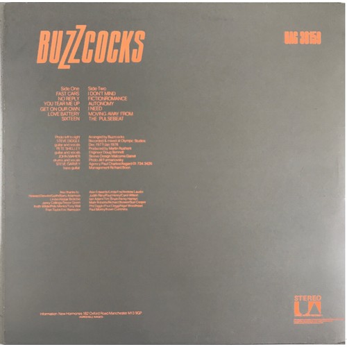 27 - BUZZCOCKS LP  ‘ANOTHER MUSIC IN A DIFFERENT KITCHEN’. UK United Artists First pressing from 1978 fou... 