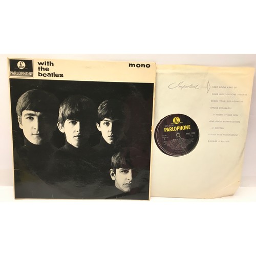 89A - THE BEATLES MONO LP 'WITH THE BEATLES' MIS-PRESS. This album is on Parlophone PMC 1206 from 1963 and... 