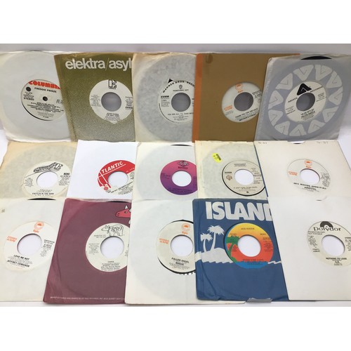 110A - BOX OF VARIOUS DEMO / PROMO US 7” SINGLES. This lot includes mainly run of the mill pop and country ... 