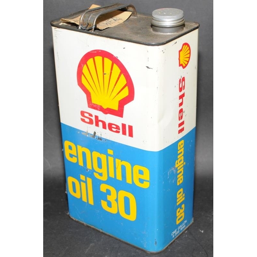 278 - Collection of three vintage one gallon advertising oil cans to include BP Energol, Shell Engine Oil ... 