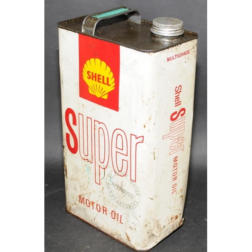 278 - Collection of three vintage one gallon advertising oil cans to include BP Energol, Shell Engine Oil ... 