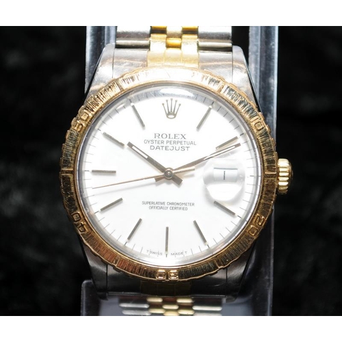 23 - Rolex Oyster Perpetual DateJust Superlative Chronometer model ref:16253 with white porcelain dial da... 