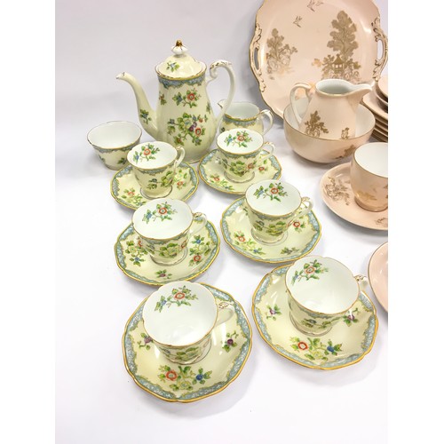 98 - A Noritake Teaset for 6 place settings (1 cup a/f) together with a part Noritake tea set.