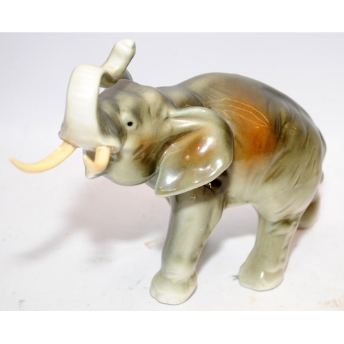 71 - Royal Dux bull elephant approx 24cms across