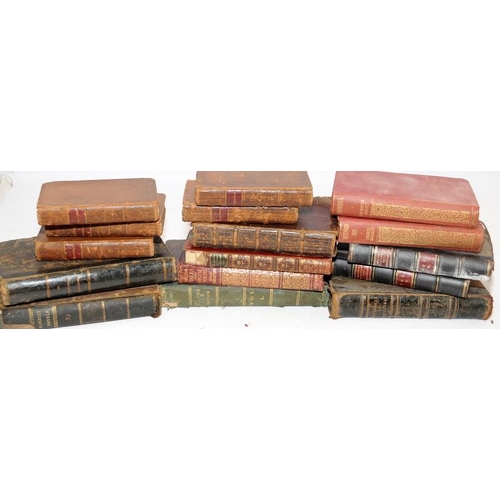 214A - A large collection of classical antique books to include 4 volumes of The Scottish Chiefs, Abbeys, C... 