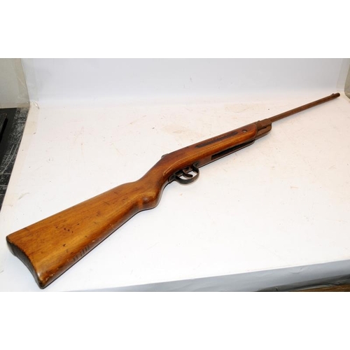 296 - Vintage Diana model 25 .177 break barrel air rifle, cocks and discharges, not tested further