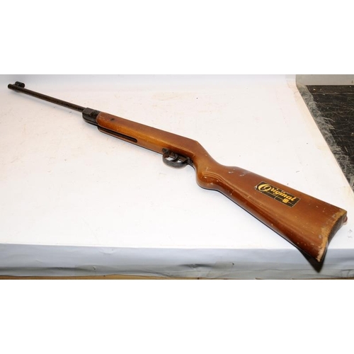 297 - Vintage 'Original' break barrel air rifle. Cocks and discharges, not tested further