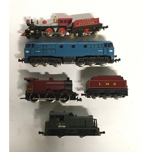 158 - Lima/Bachmann group of N Gauge locomotives to include 4-4-0 Steam loco “Jupiter” with tender, Diesel... 