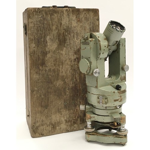 135 - Vickers Instruments Cooke V22 vintage theodolite in wooden case. May require a service.