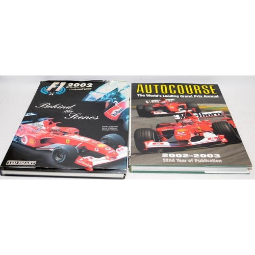 201 - Collection of Formula One annuals to include FIA annual '89 and '90. F1 Behind the Scenes 2002, Auto... 