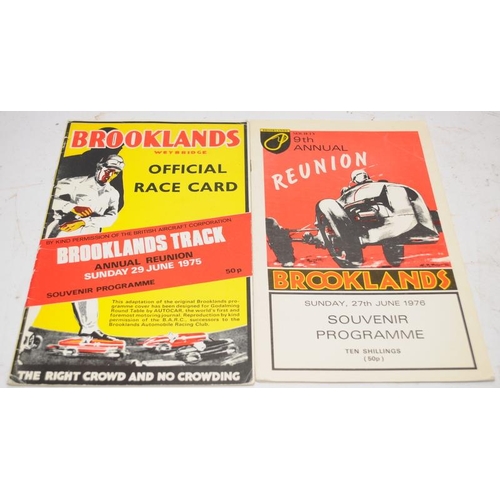 198 - Collection of Brooklands Racetrack Reunion programmes, the earliest being 1975, the latest 1995. 13 ... 