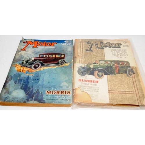 197 - Collection of early 'The Motor' complete show reports. Includes two examples from 1929, 1930, '31 an... 