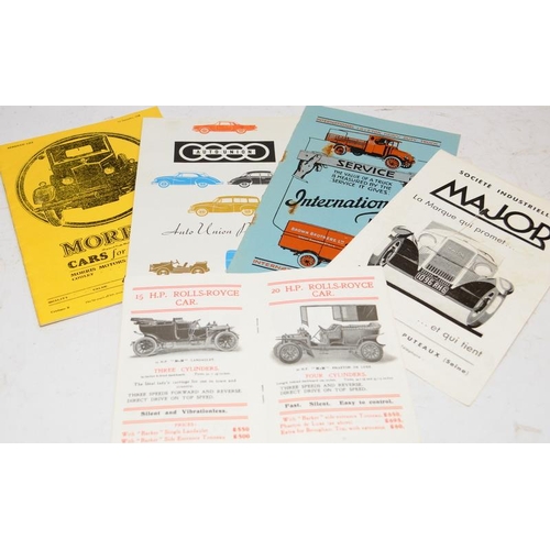 189 - Collection of vintage car showroom promotional brochures to include 1920's Talbot catalogue, Morris ... 