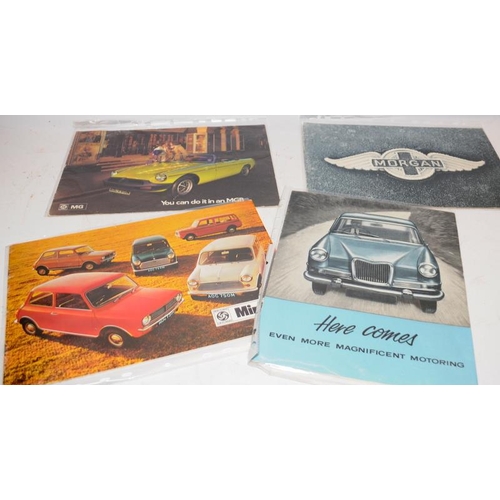 189 - Collection of vintage car showroom promotional brochures to include 1920's Talbot catalogue, Morris ... 