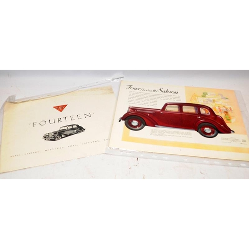 189 - Collection of vintage car showroom promotional brochures to include 1920's Talbot catalogue, Morris ... 