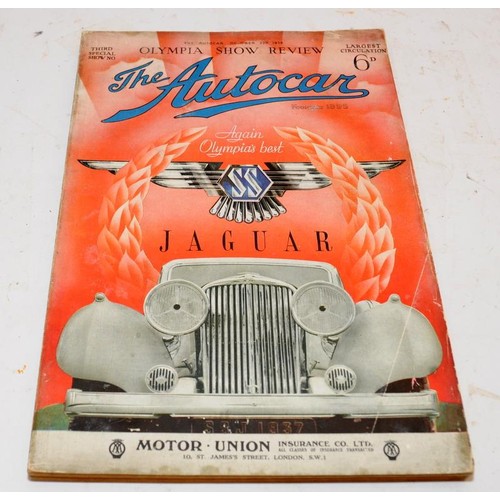 184 - Collection of early 1930's The Autocar show review, all from 1930's. Dates 1930, 1933, 1935, 1936 an... 