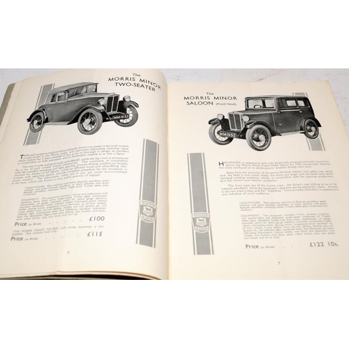 190 - Original vintage Morris Cars for 1932 sales brochure. Produced in Sept 1931. Very clean condition.