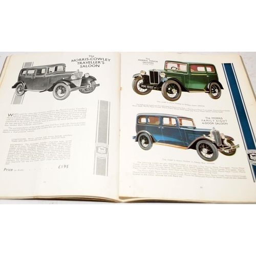 190 - Original vintage Morris Cars for 1932 sales brochure. Produced in Sept 1931. Very clean condition.