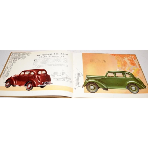 194A - Original vintage Morris Ten-Four (series M)  brochure dated 1938, a 26 page Morris Cars catalogue da... 